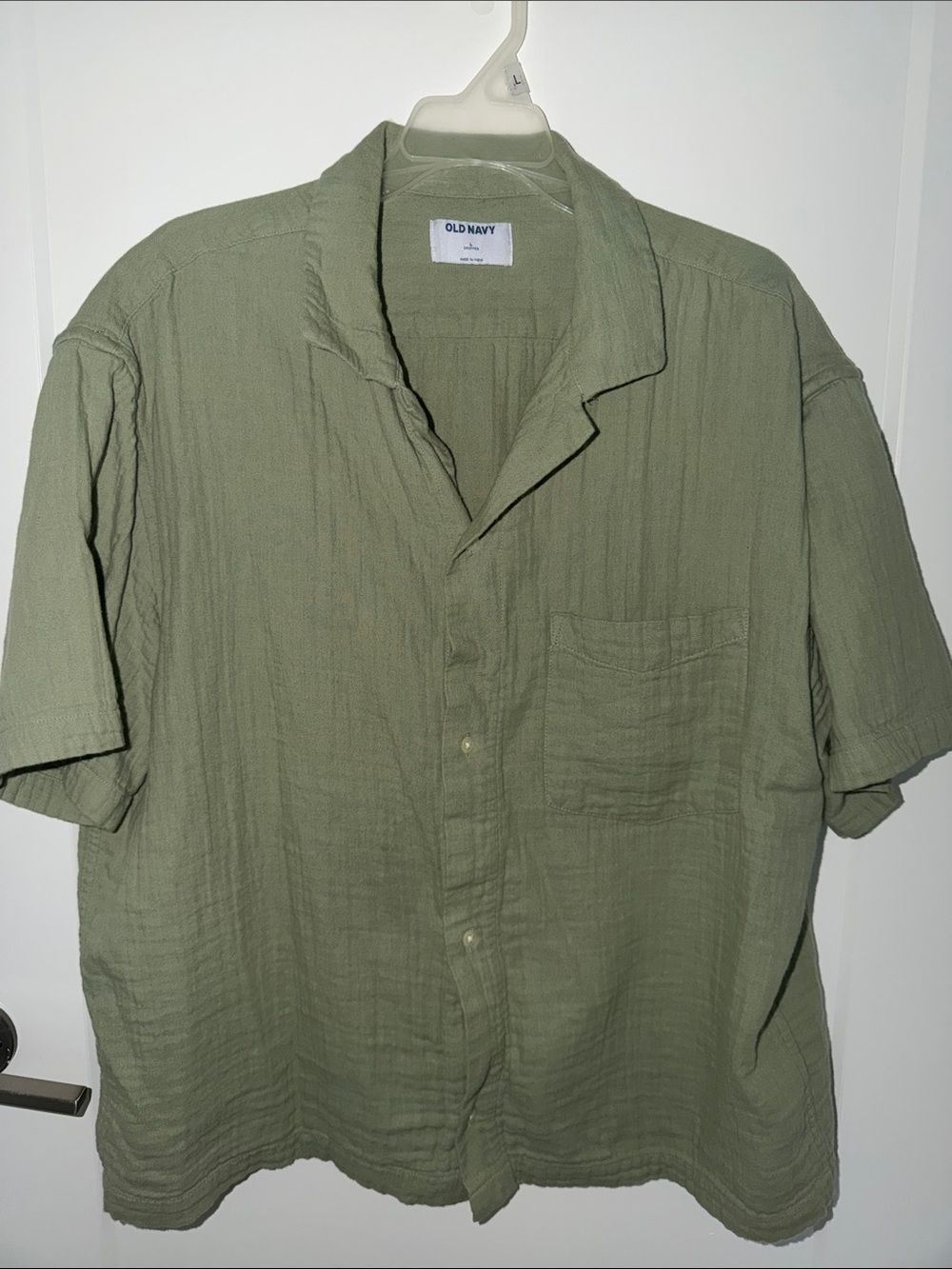 Boxy Cropped Camp Shirt